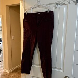 LOFT Women's Ankle Pants in Deep Burgundy